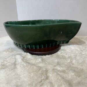 Vintage Hull green glazed ceramic planter~406 USA
